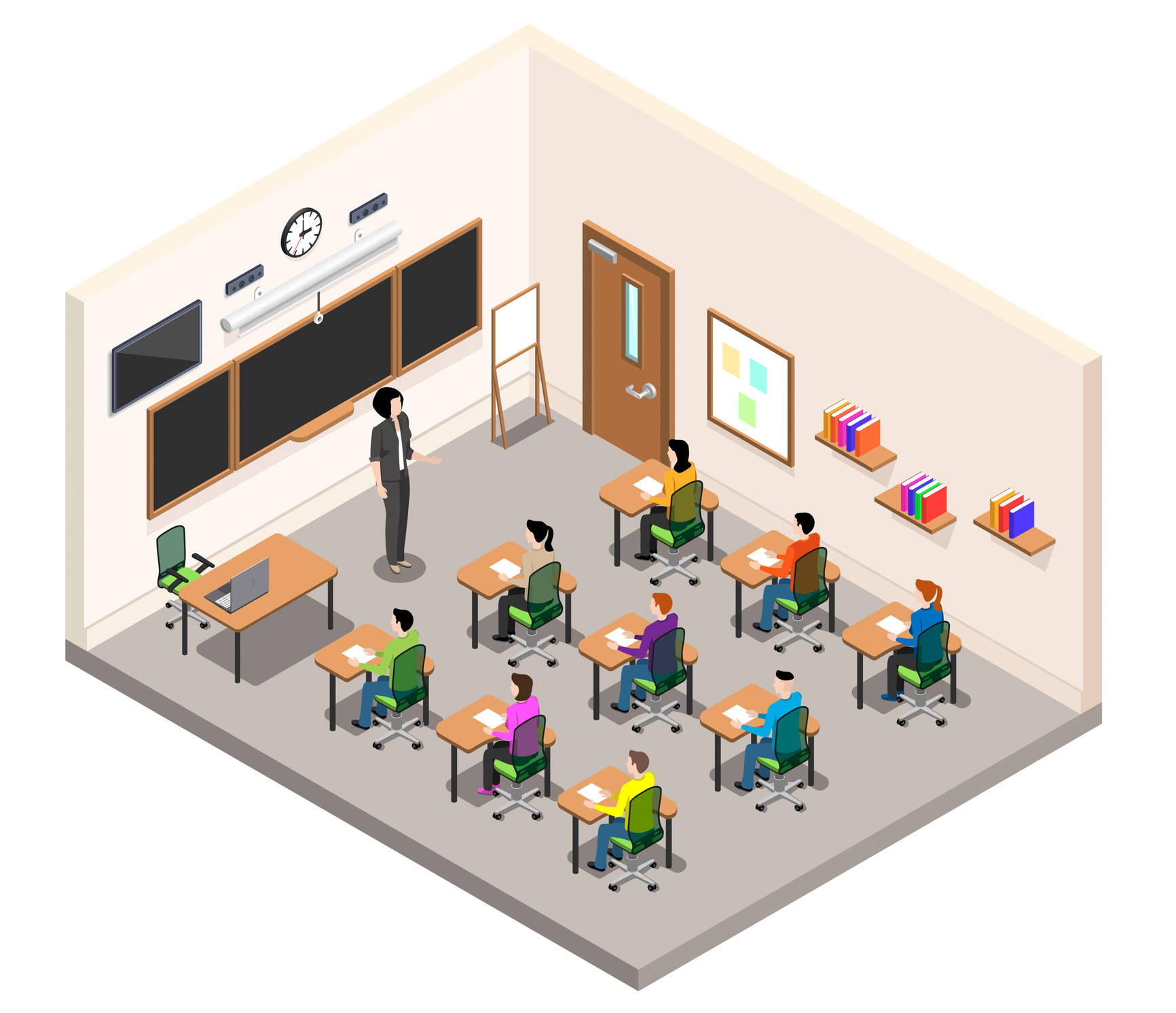 Classroom with teacher